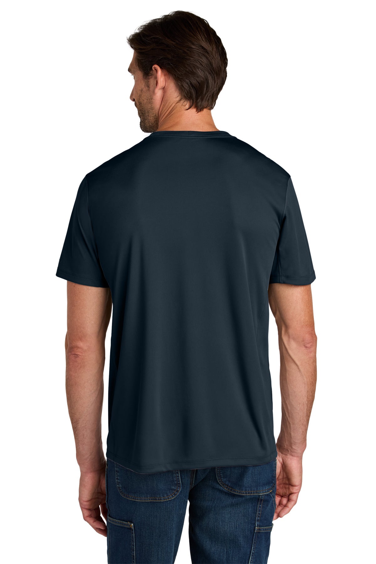 Navy Carhartt Force Sun Defender Short Sleeve T-Shirt CT106868