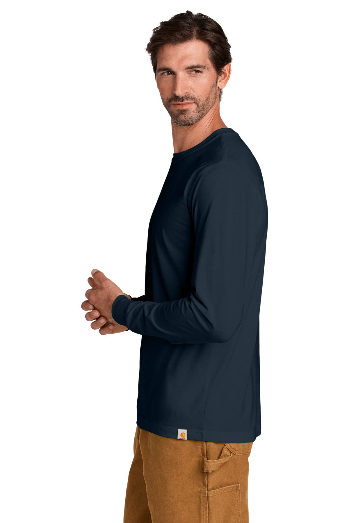 Navy Carhartt Long Sleeve T-Shirt CT106921