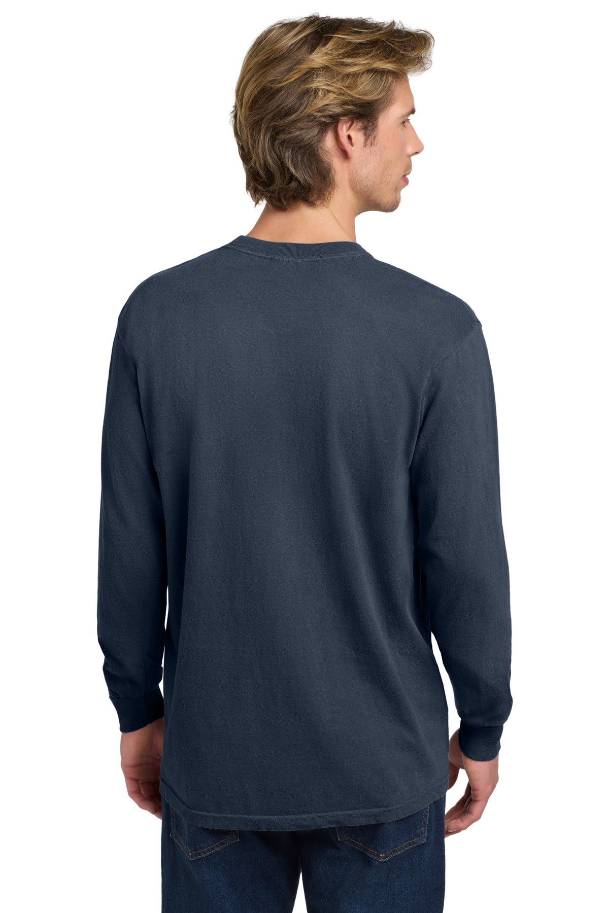 Navy COMFORT COLORS Heavyweight Ring Spun Long Sleeve Tee. 6014