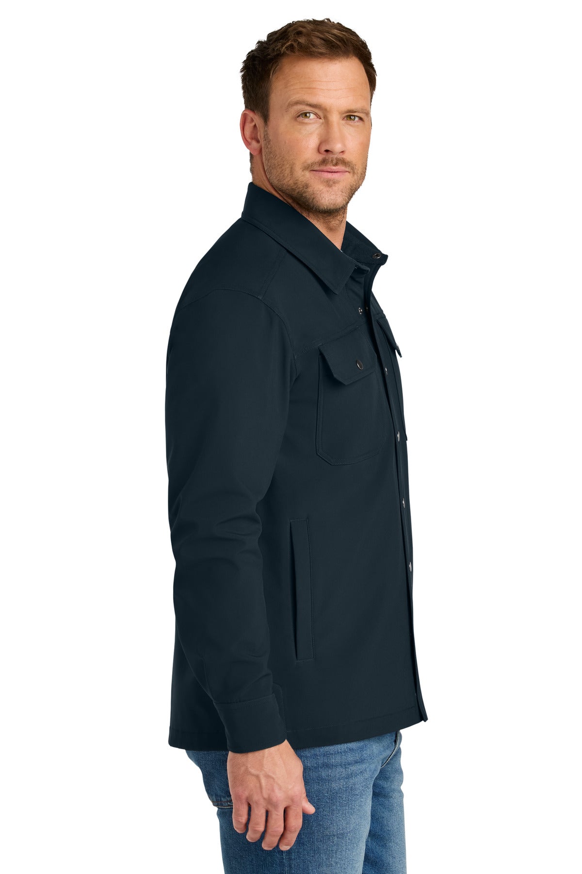 Navy CornerStone Soft Shell Shirt Jacket CSJ73