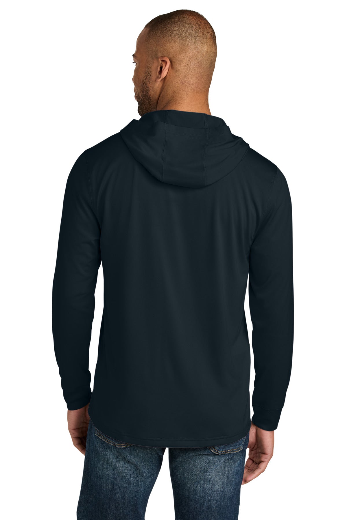 Navy CornerStone Workwear Pro Long Sleeve Hooded Tee CS440LSH