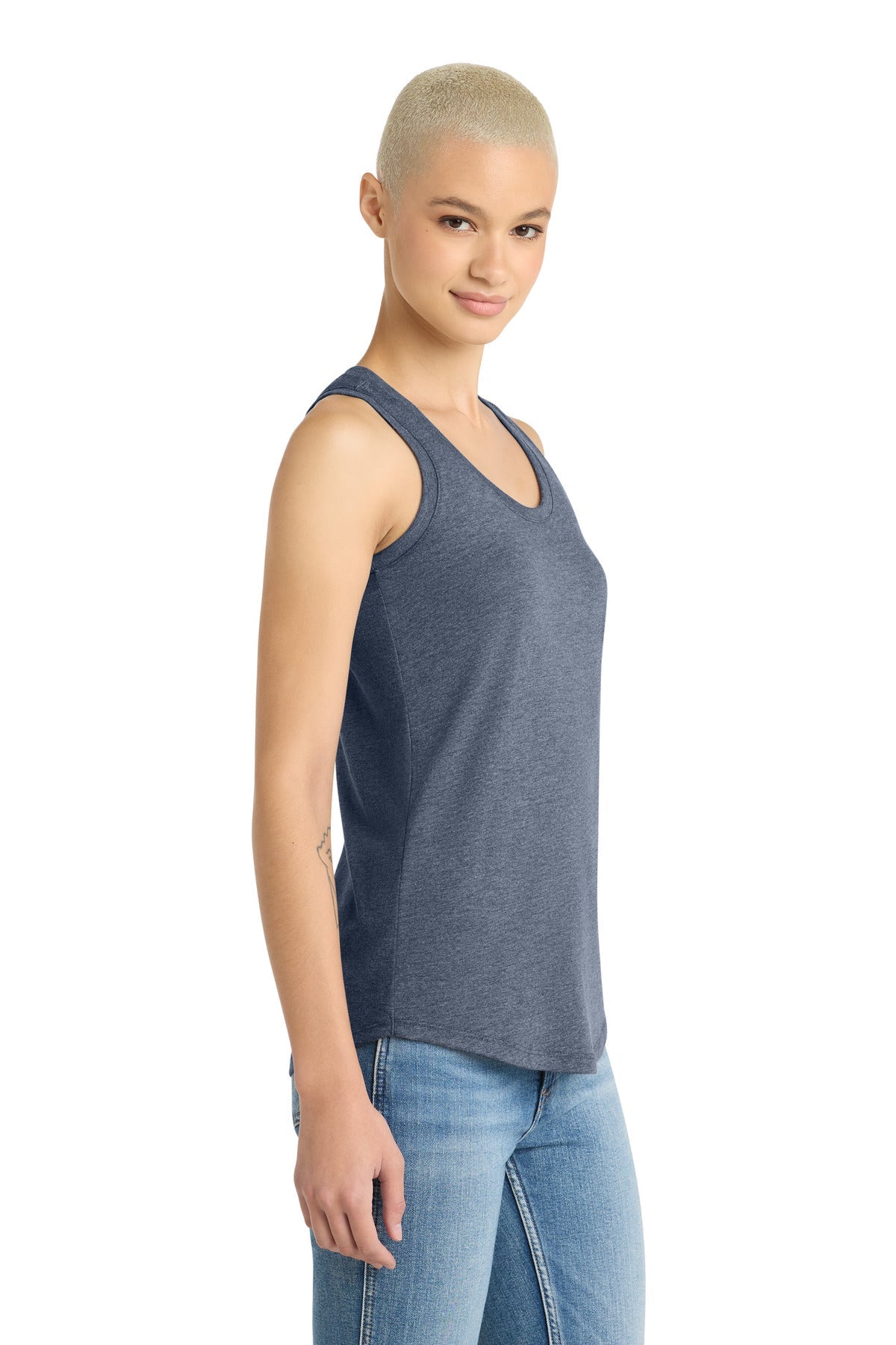 Navy Frost District Women's Perfect Tri Racerback Tank. DM138L