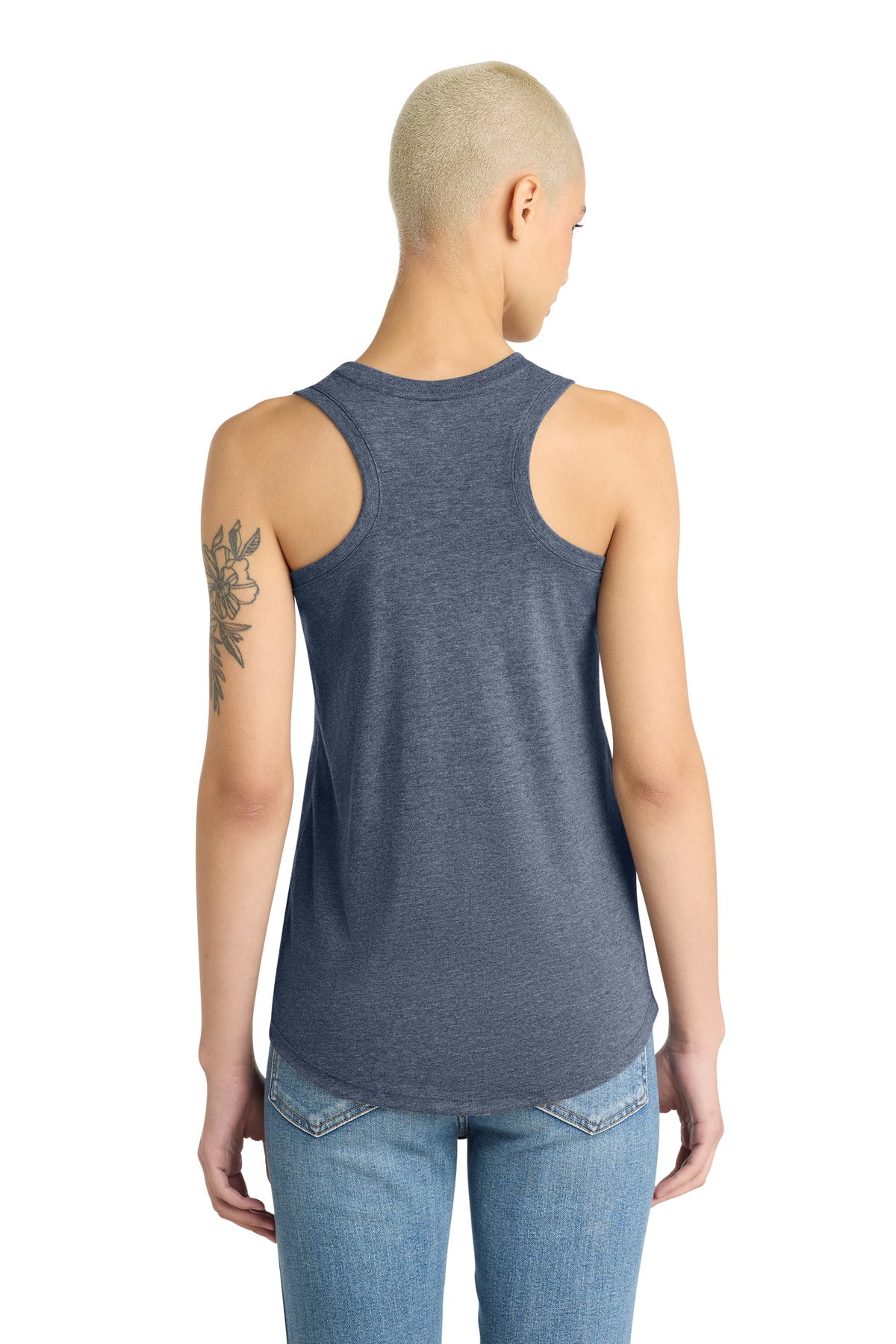 Navy Frost District Women's Perfect Tri Racerback Tank. DM138L