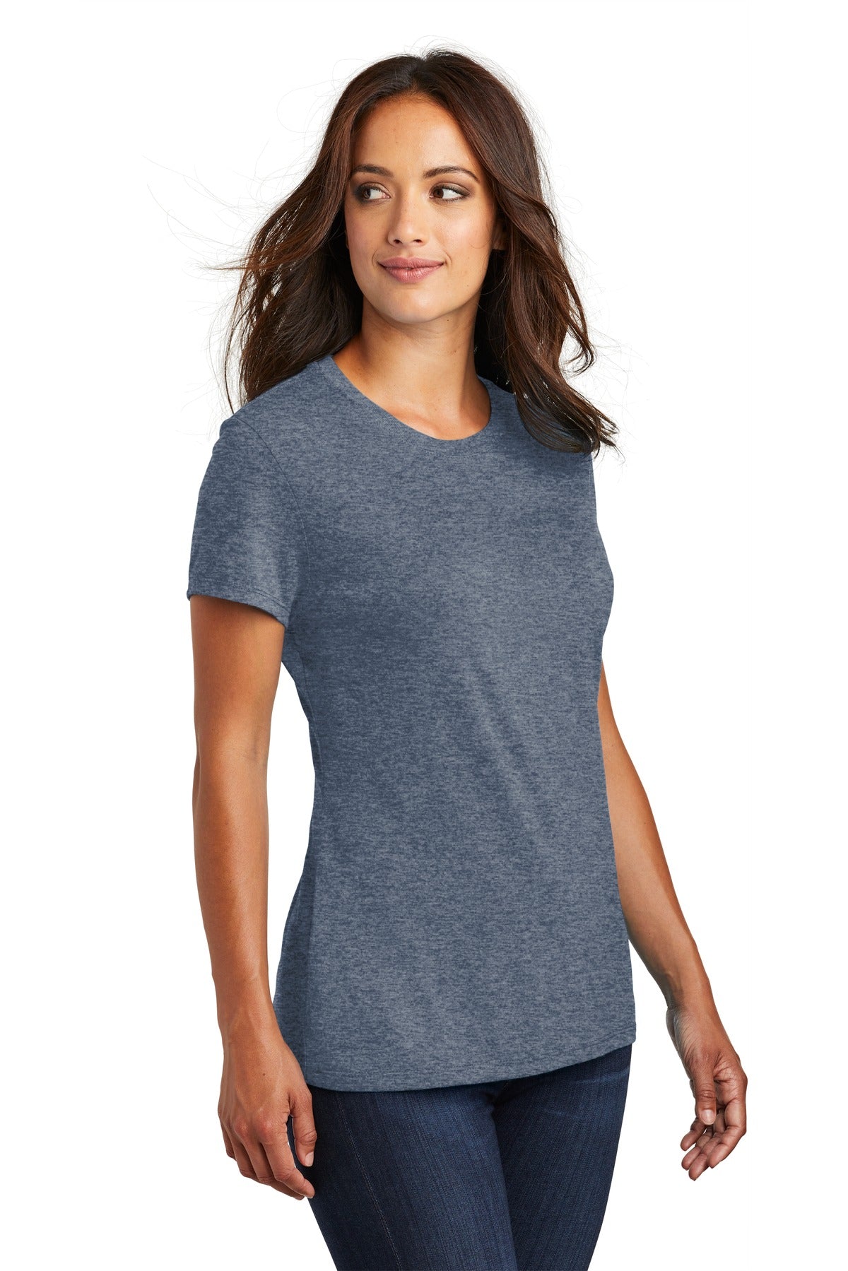 Navy Frost District Women's Perfect Tri Tee. DM130L