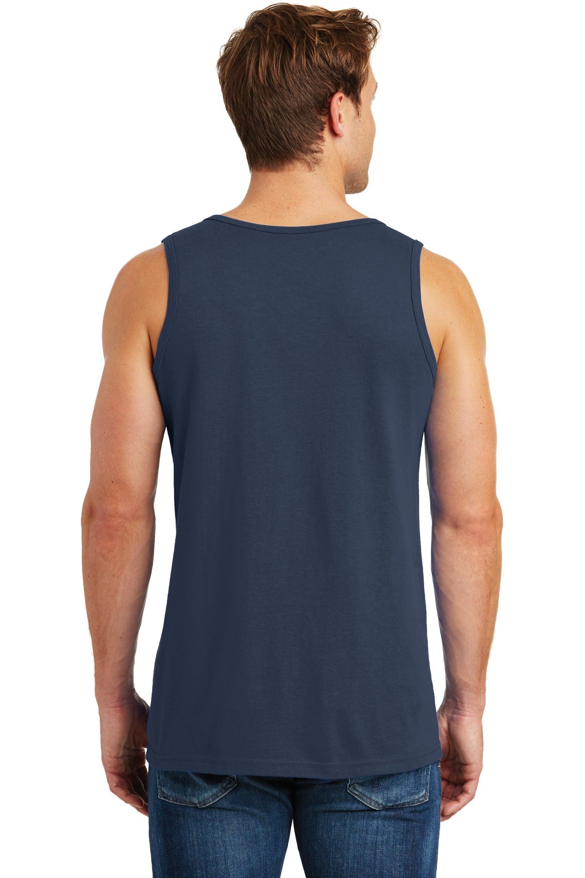 Navy Gildan Heavy Cotton Tank Top. G5200