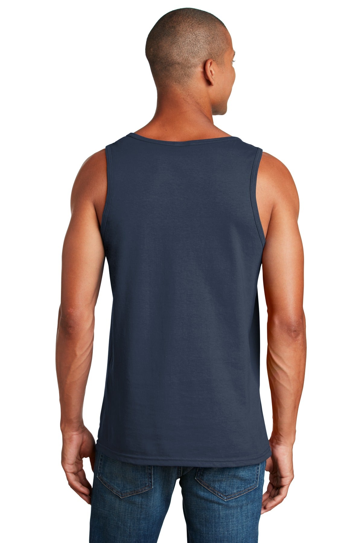 Navy Gildan Heavy Cotton Tank Top. G5200