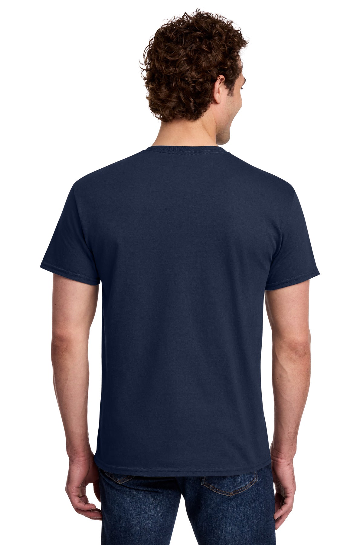Navy Gildan Light Cotton Tee 3000