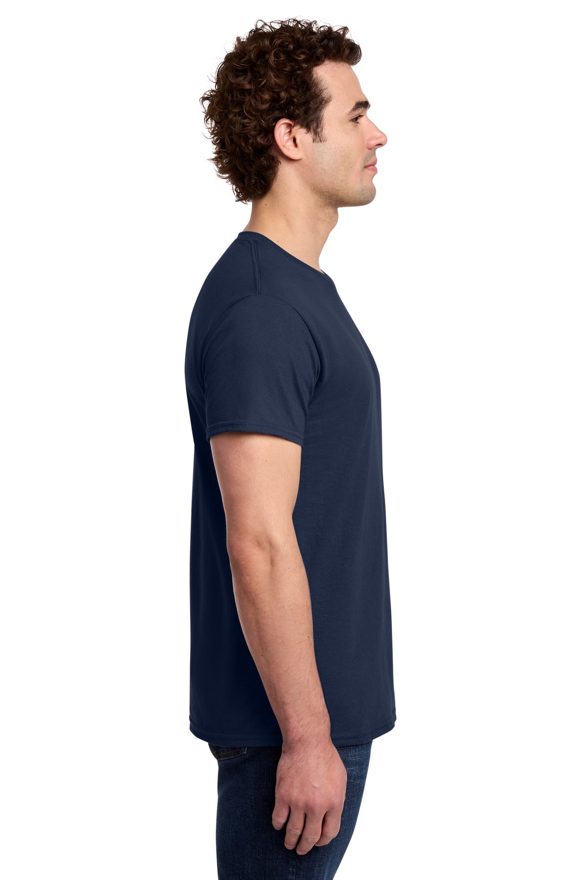 Navy Gildan Light Cotton Tee 3000