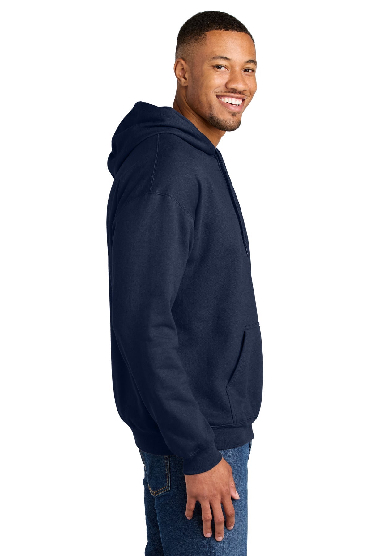 Navy Gildan Softstyle Midweight Pullover Hooded Sweatshirt SF500