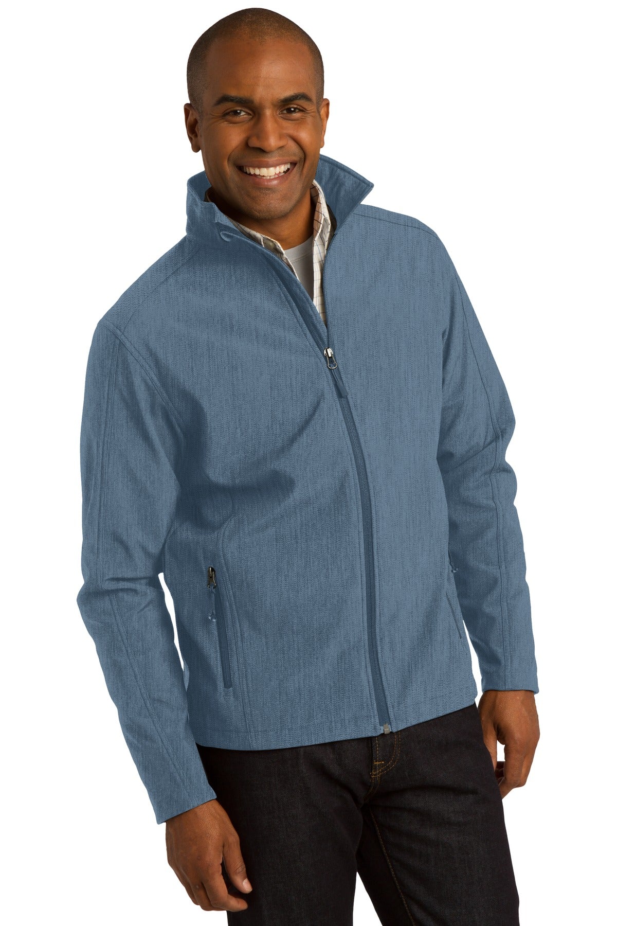 Navy Heather Port Authority Core Soft Shell Jacket. J317