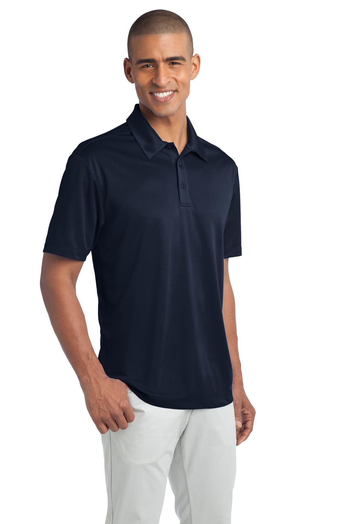 Navy Port Authority Silk Touch Performance Polo. K540