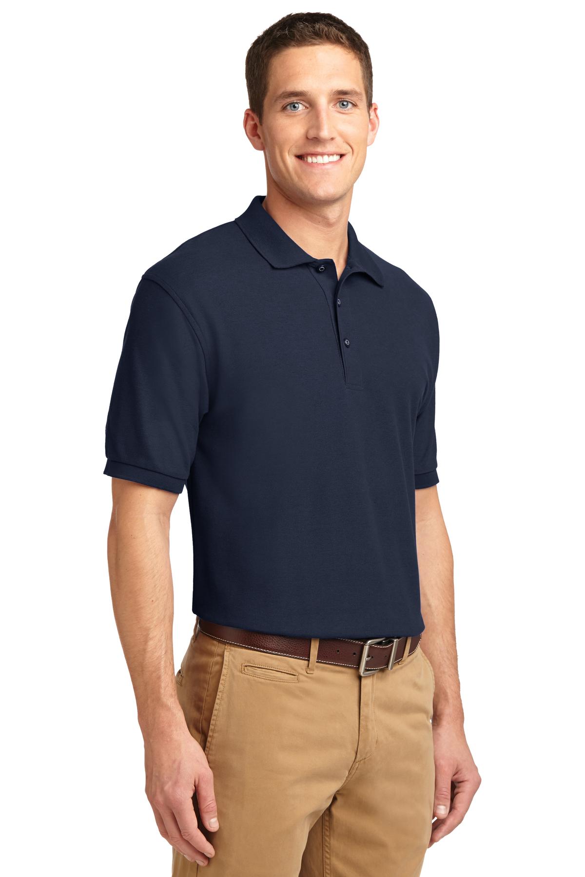 Navy Port Authority Silk Touch Polo K500