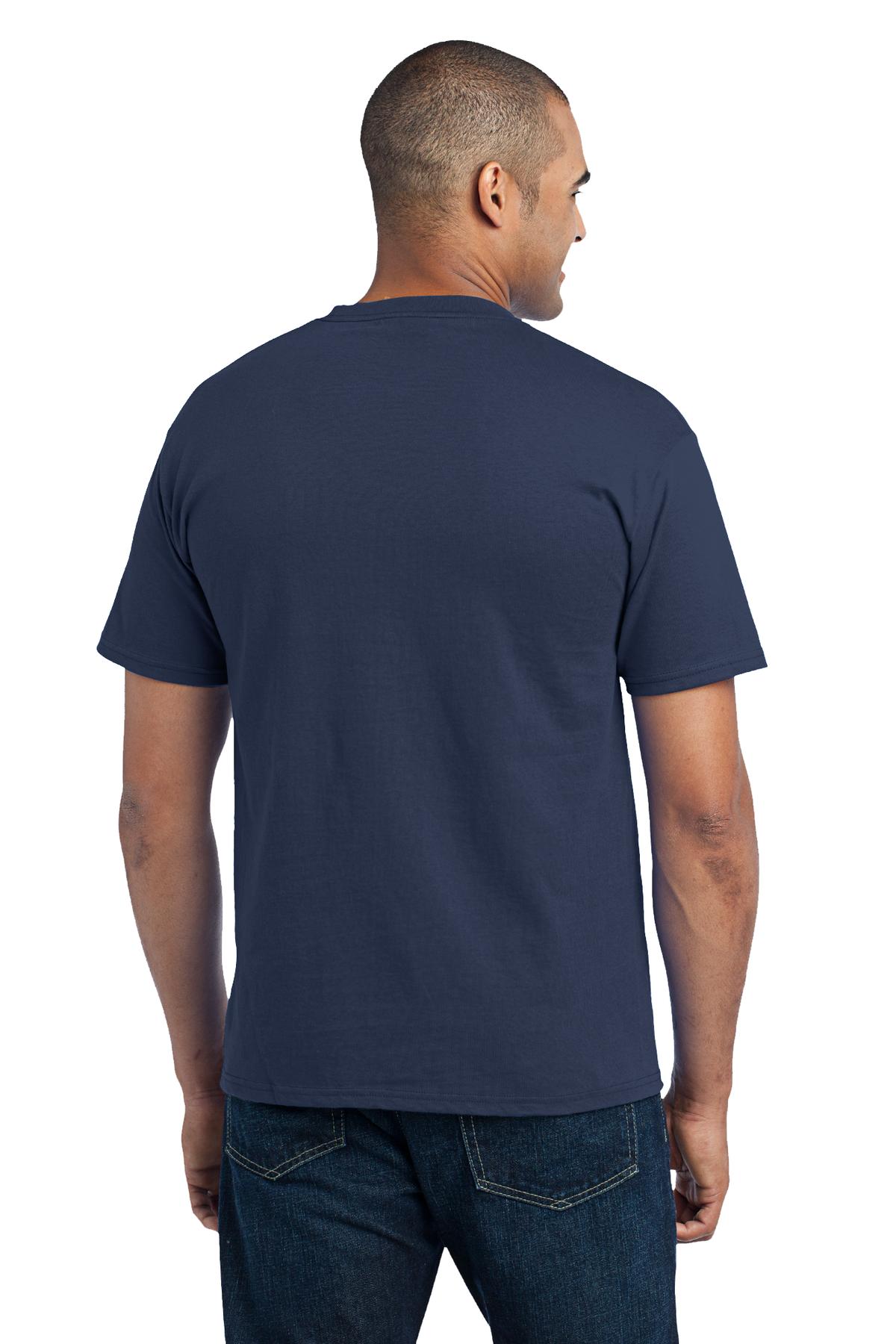 Navy Port & Co Core Blend Pocket Tee. PC55P