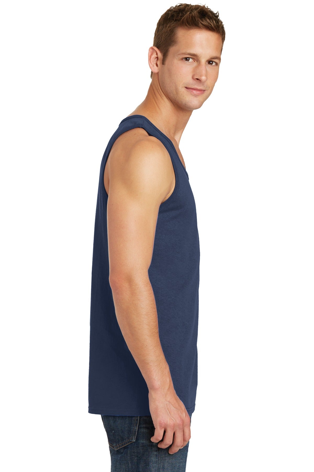 Navy Port & Co Core Cotton Tank Top. PC54TT