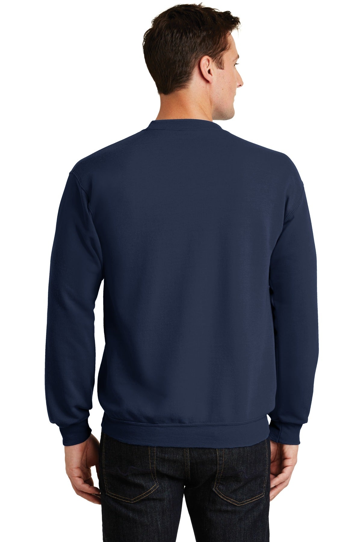 Navy Port & Co Core Fleece Crewneck Sweatshirt. PC78