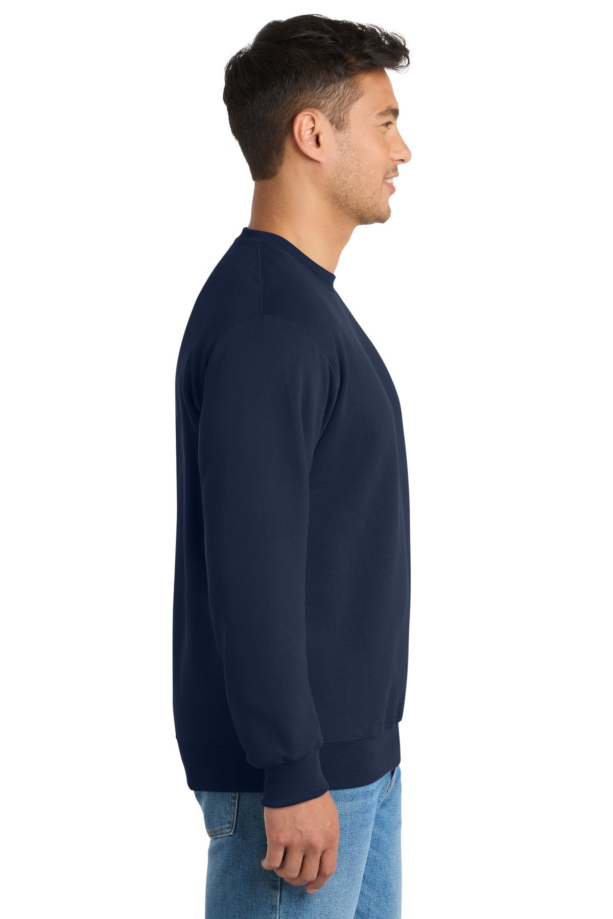 Navy Port & Co Essential Fleece Crewneck Sweatshirt. PC90