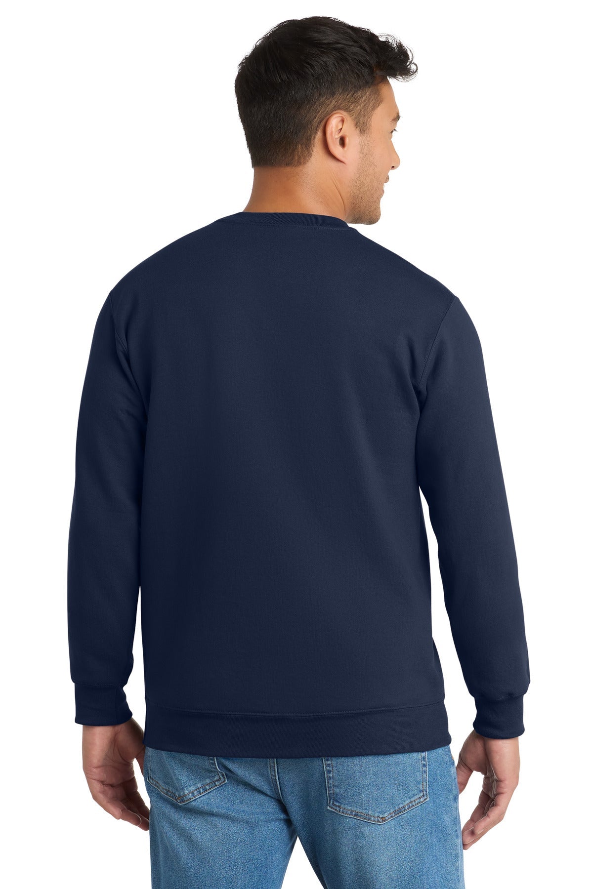 Navy Port & Co Essential Fleece Crewneck Sweatshirt. PC90