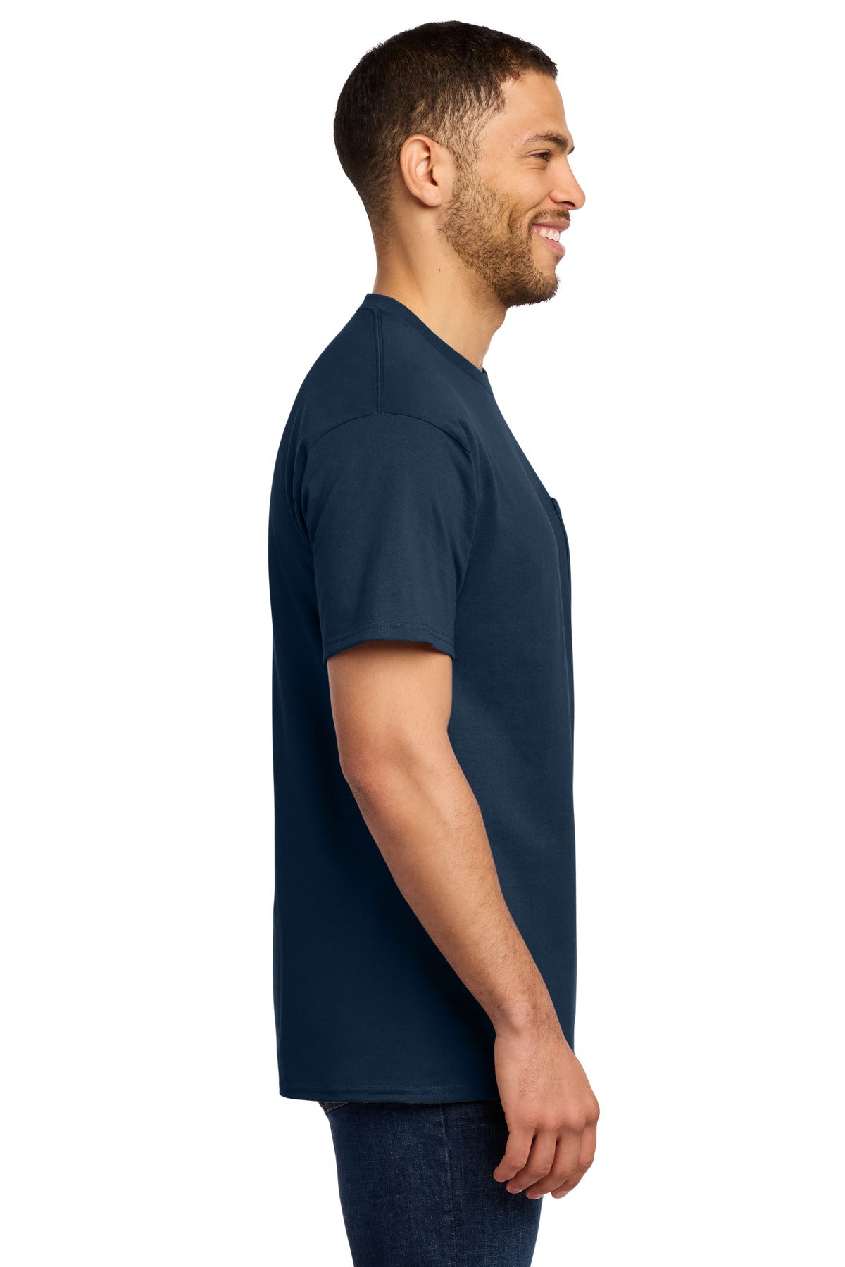 Navy Port & Co Essential Pocket Tee. PC61P