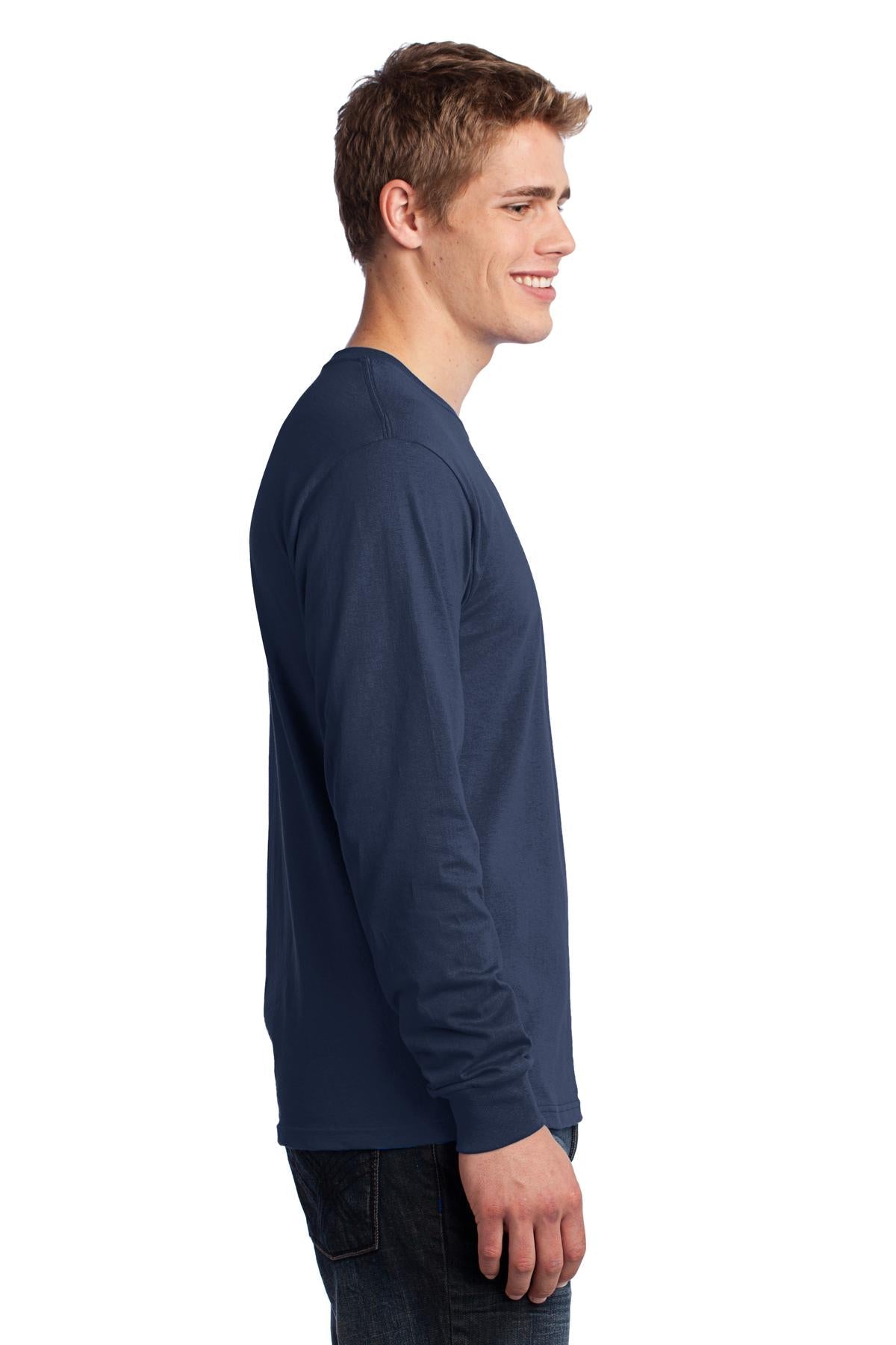 Navy Port & Co Long Sleeve Core Cotton Tee. PC54LS