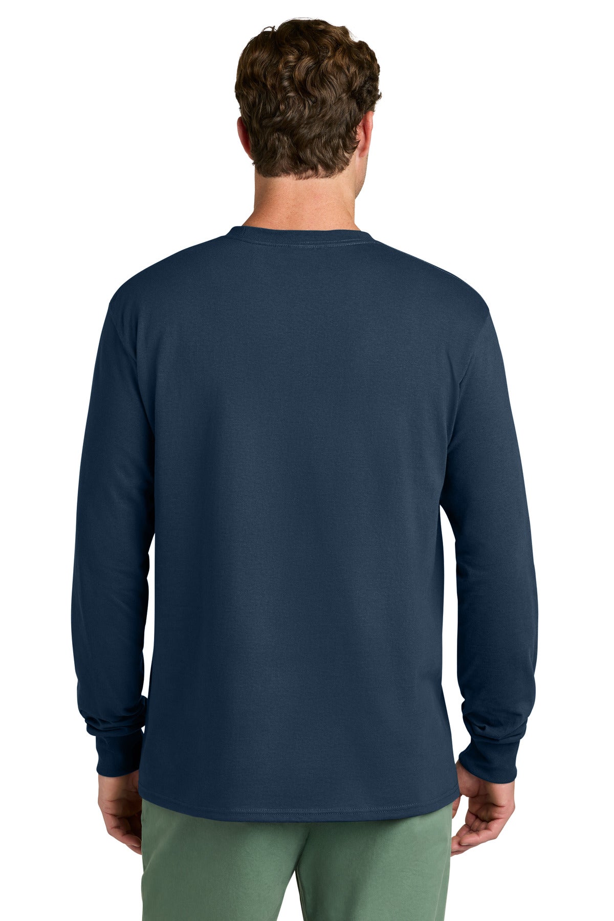 Navy Port & Co Long Sleeve Core Cotton Tee. PC54LS