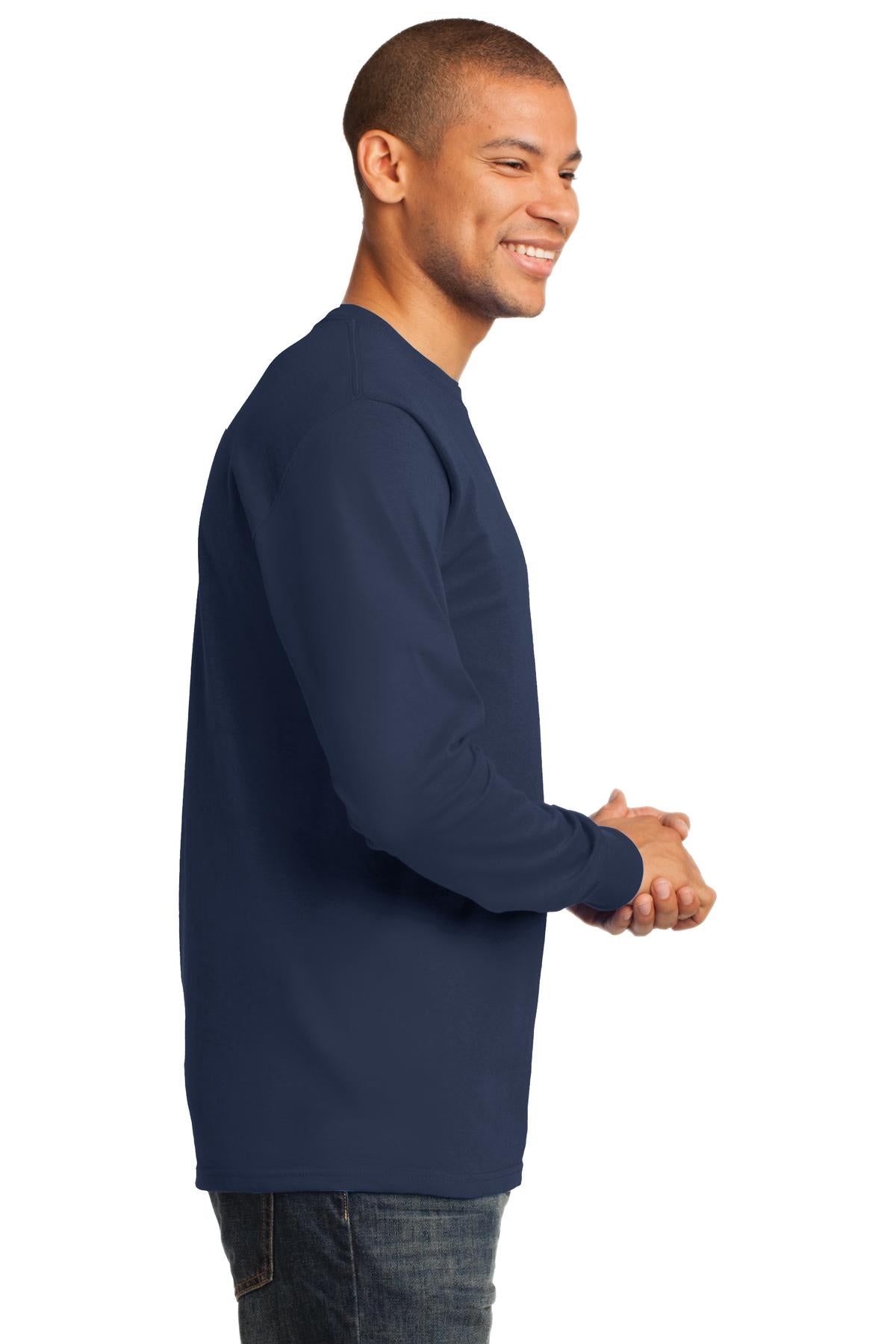 Navy Port & Co Long Sleeve Essential Tee. PC61LS