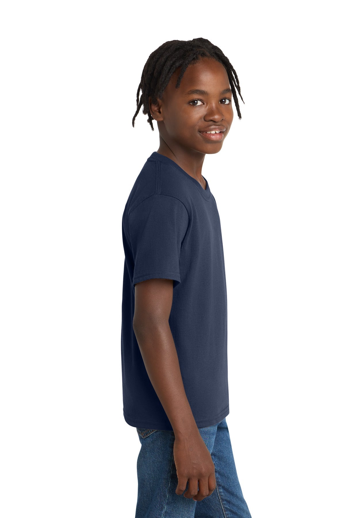 Navy Port & Co Youth Essential Tee. PC61Y