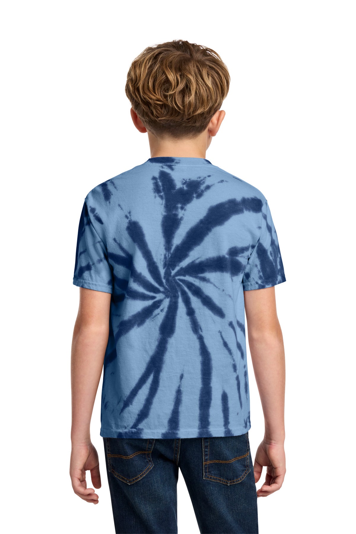 Navy Port & Co Youth Tie-Dye Tee. PC147Y
