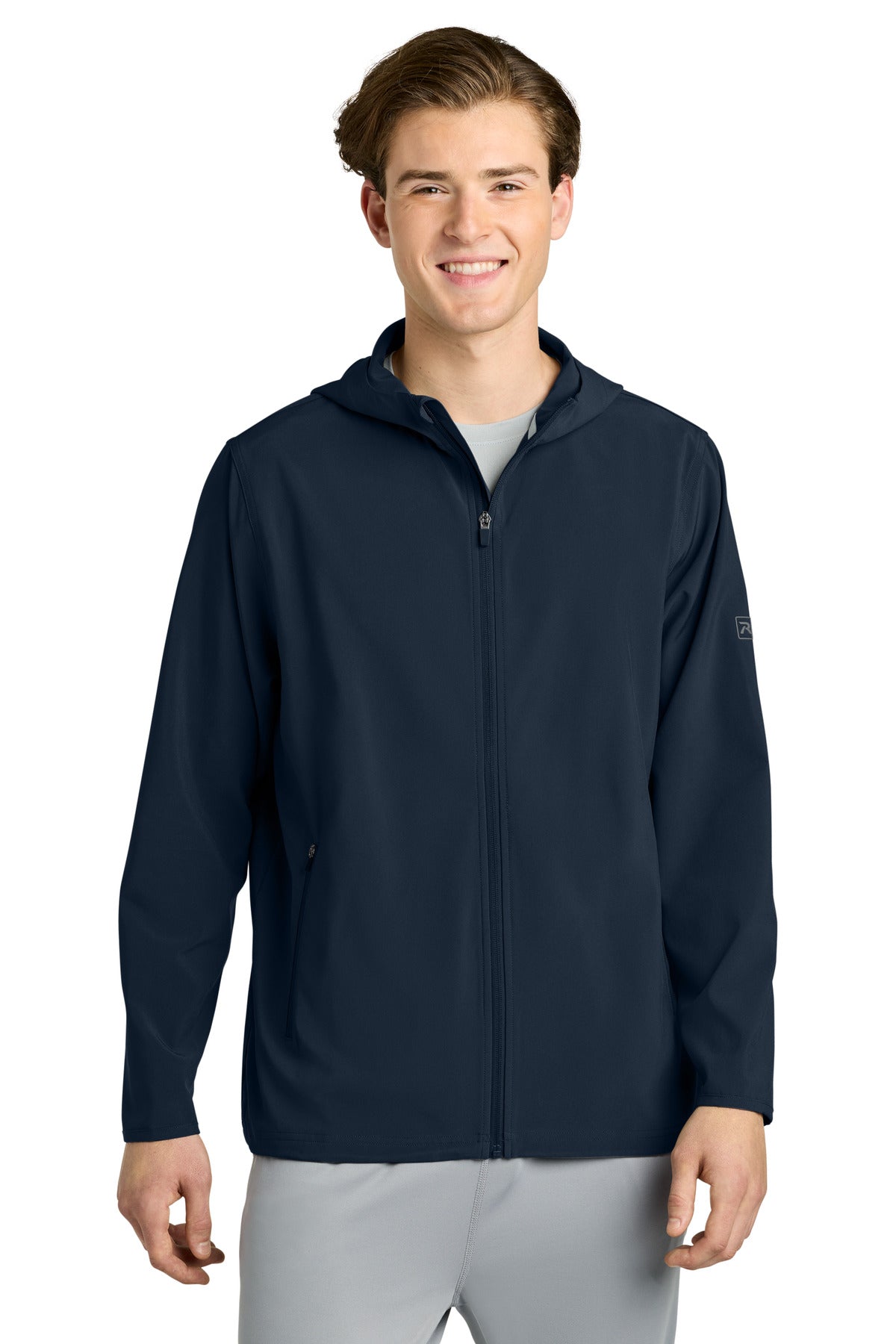 Navy Richardson Barrage Hooded Wind Jacket RA7400FZH