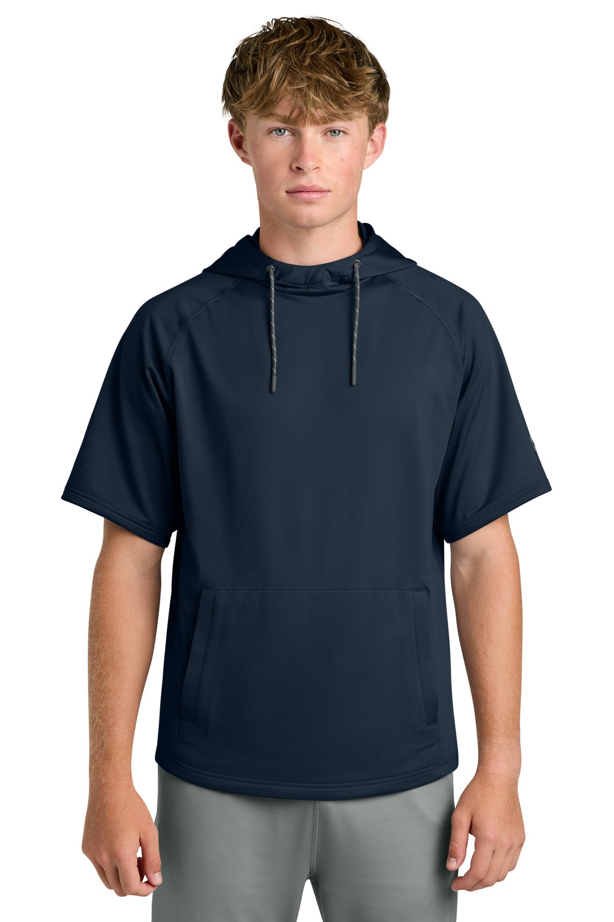 Navy Richardson Charge Performance Fleece Short Sleeve Hoodie RA7200SSH