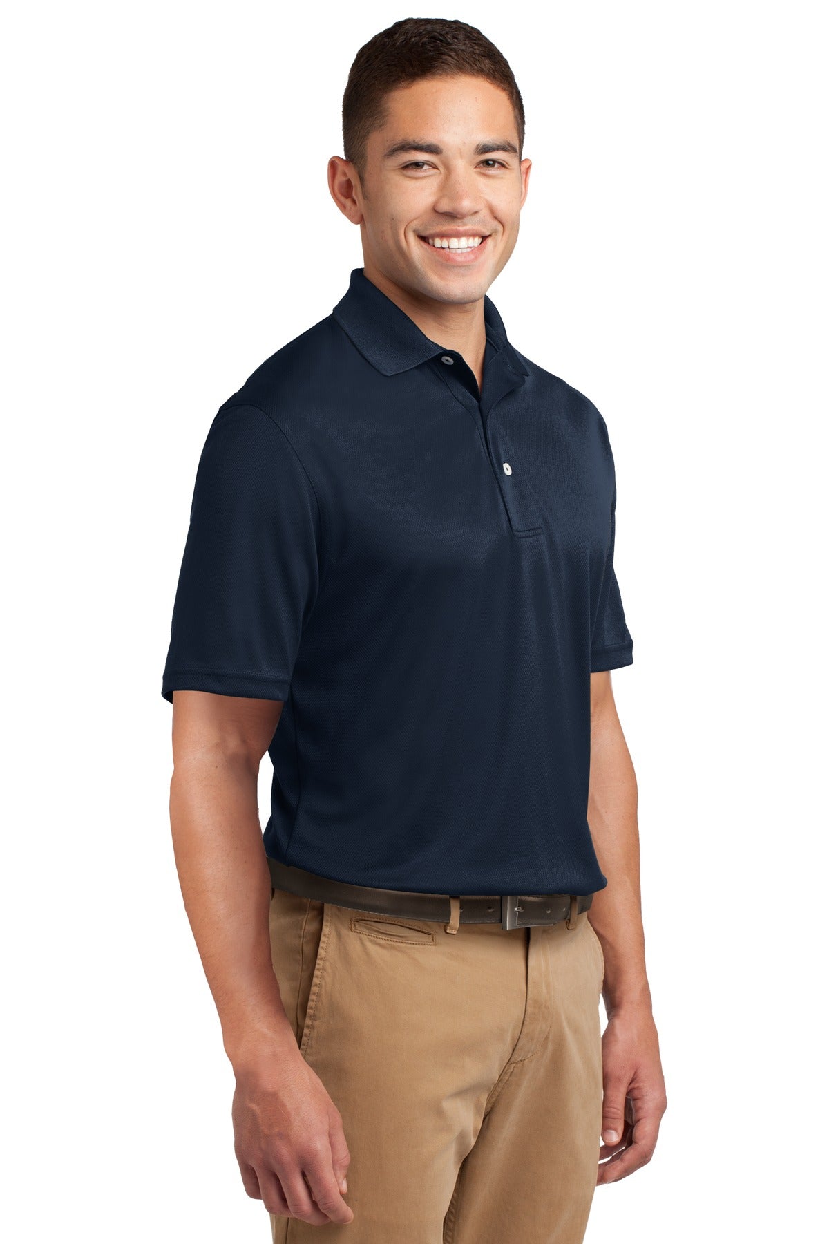 Navy Sport-Tek Dri-Mesh Polo. K469