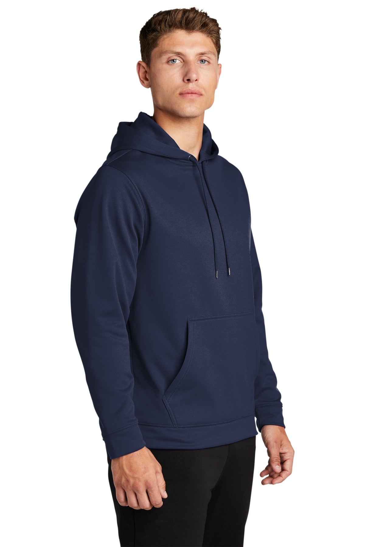 Navy Sport-Tek Sport-Wick Fleece Hooded Pullover. F244