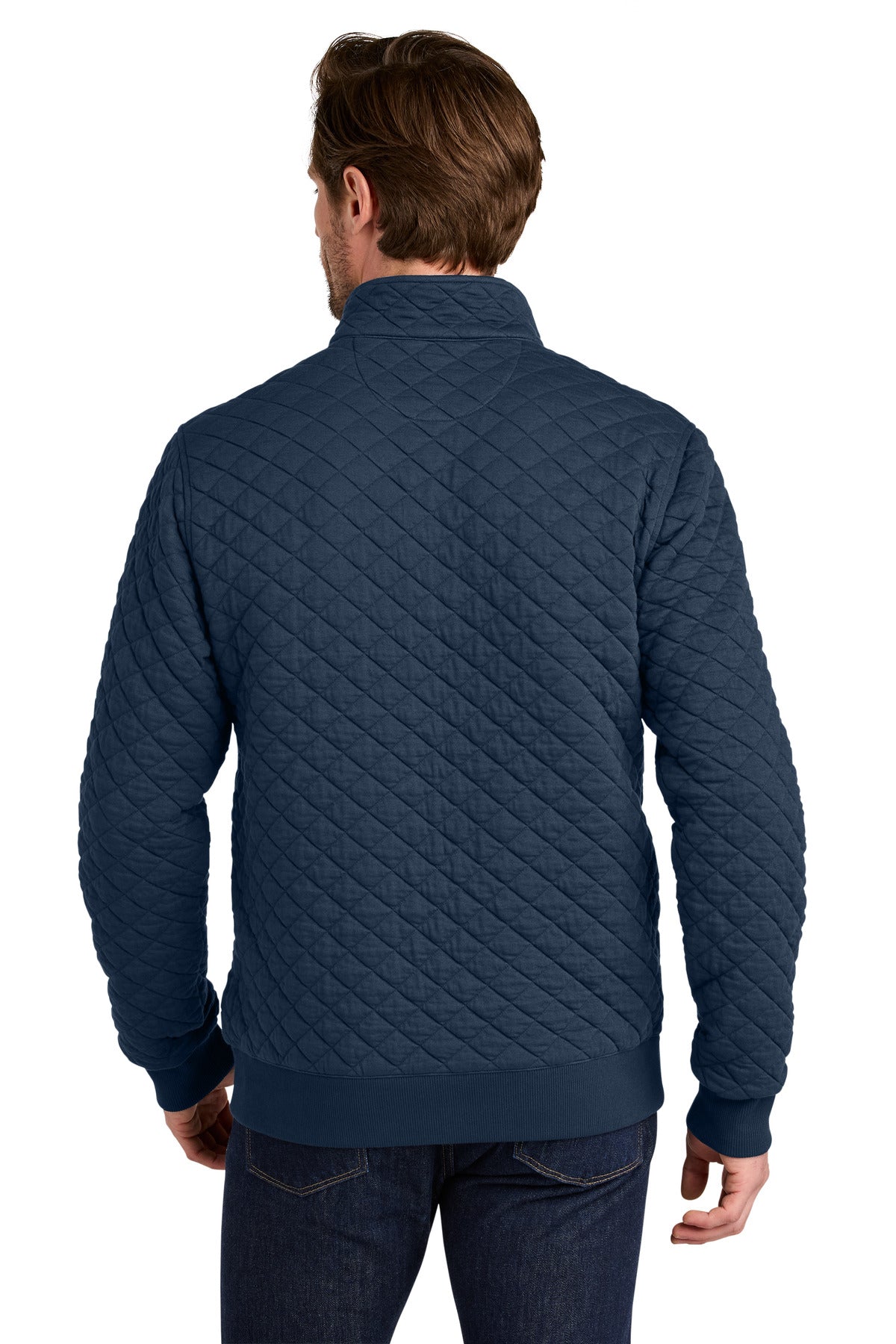 NavyBlazer Brooks Brothers Diamond Quilt 1/4-Zip BB18212