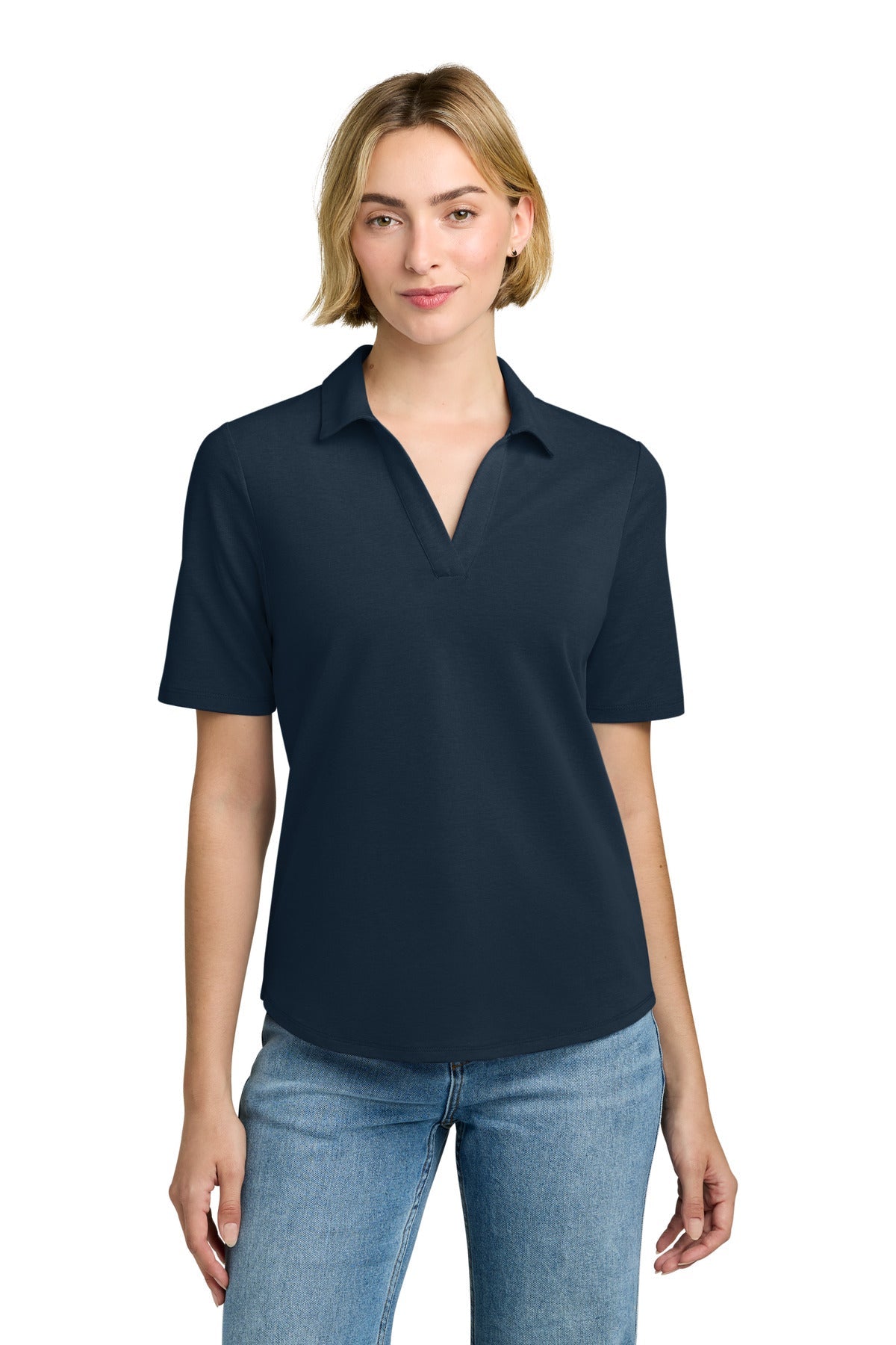 NavyBlazer Brooks Brothers Women's Pinpoint Pique Polo BB18223