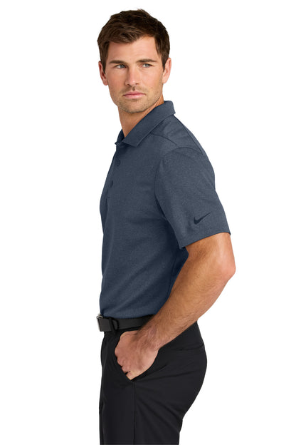 NavyHthr Nike Dri-FIT Smooth Heather Polo NKFQ4794