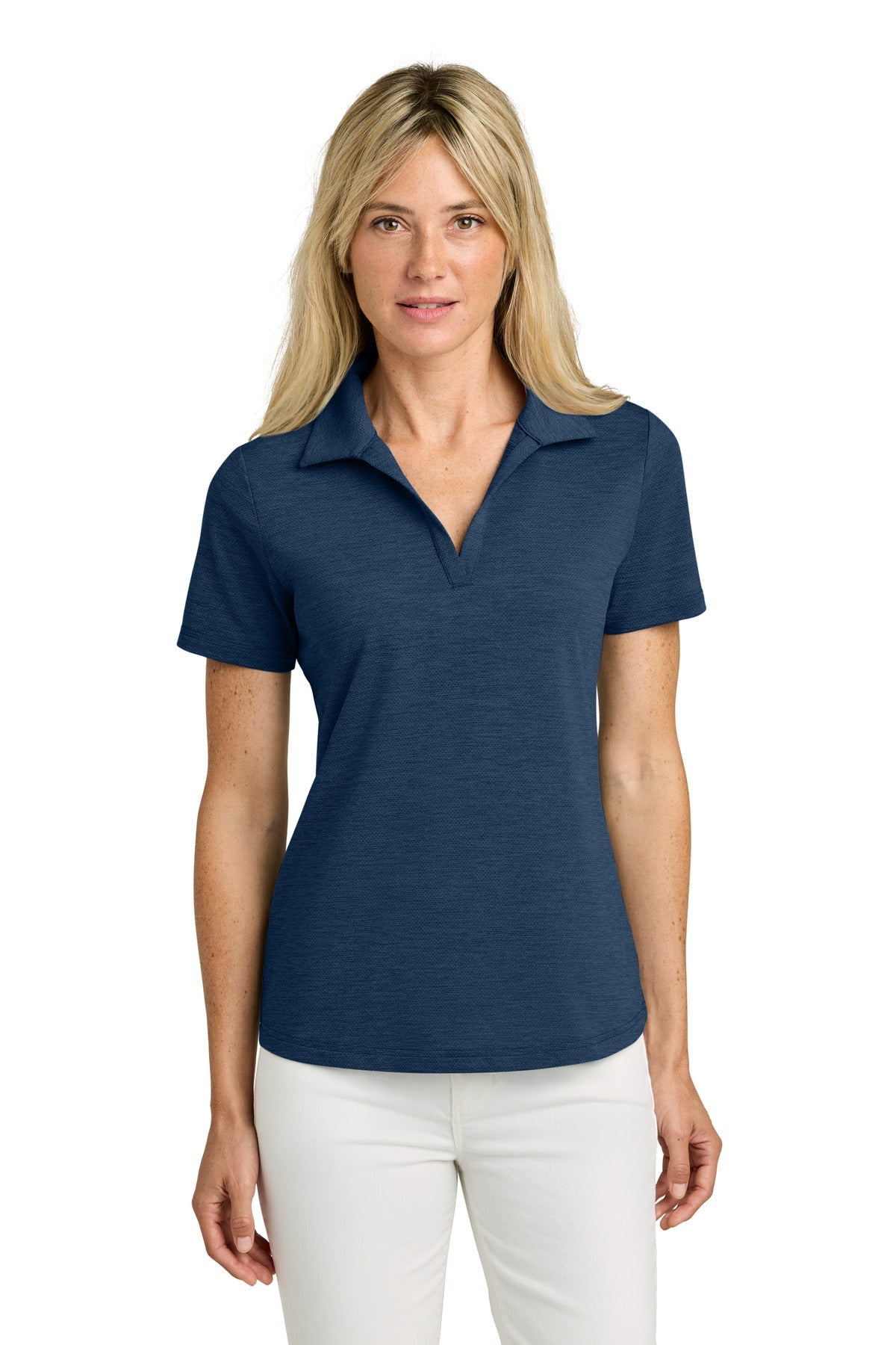 NavyHthr TravisMathew Women's Onward Polo TMA46416