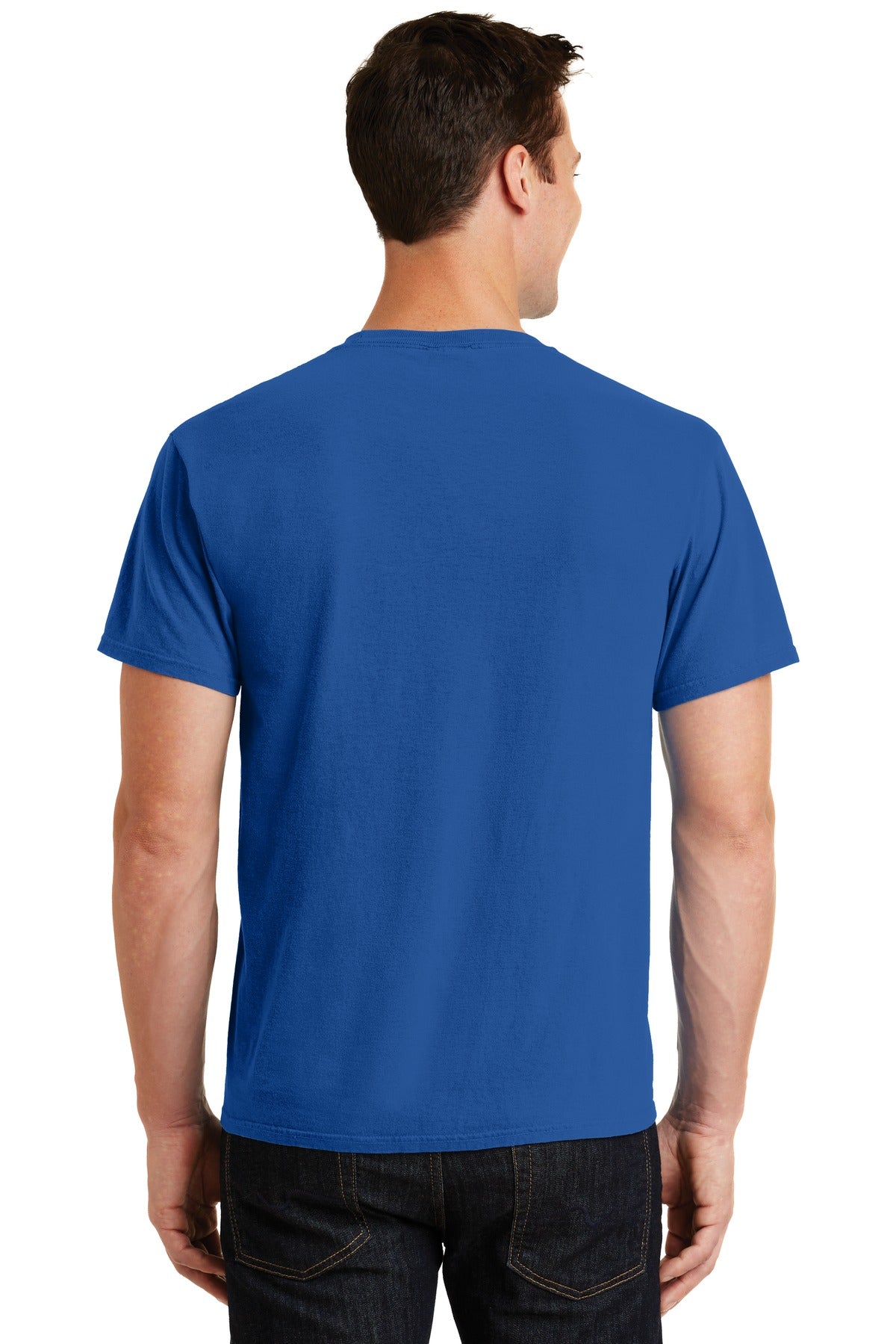 Neon Blue Port & Co Beach Wash Garment-Dyed Tee. PC099
