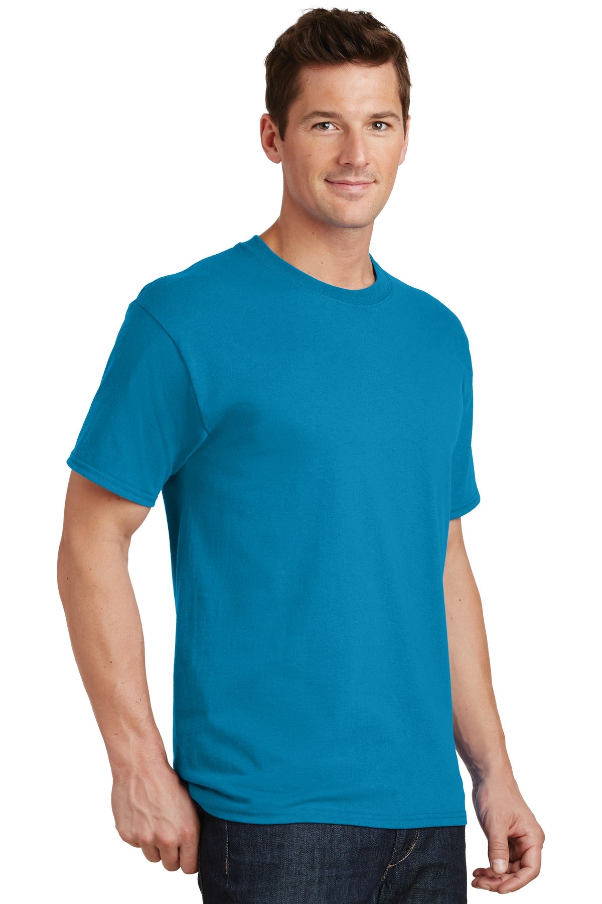 Neon Blue Port & Co Tall Core Cotton Tee PC54T