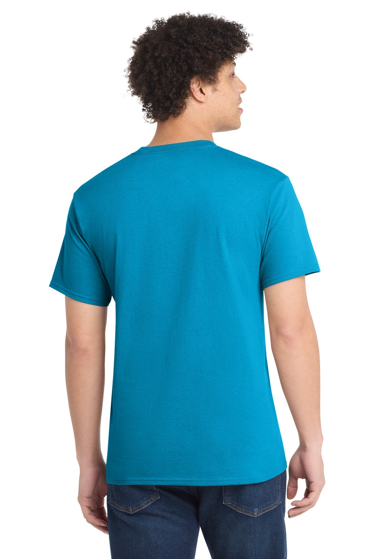 Neon Blue Port & Co Tall Core Cotton Tee PC54T