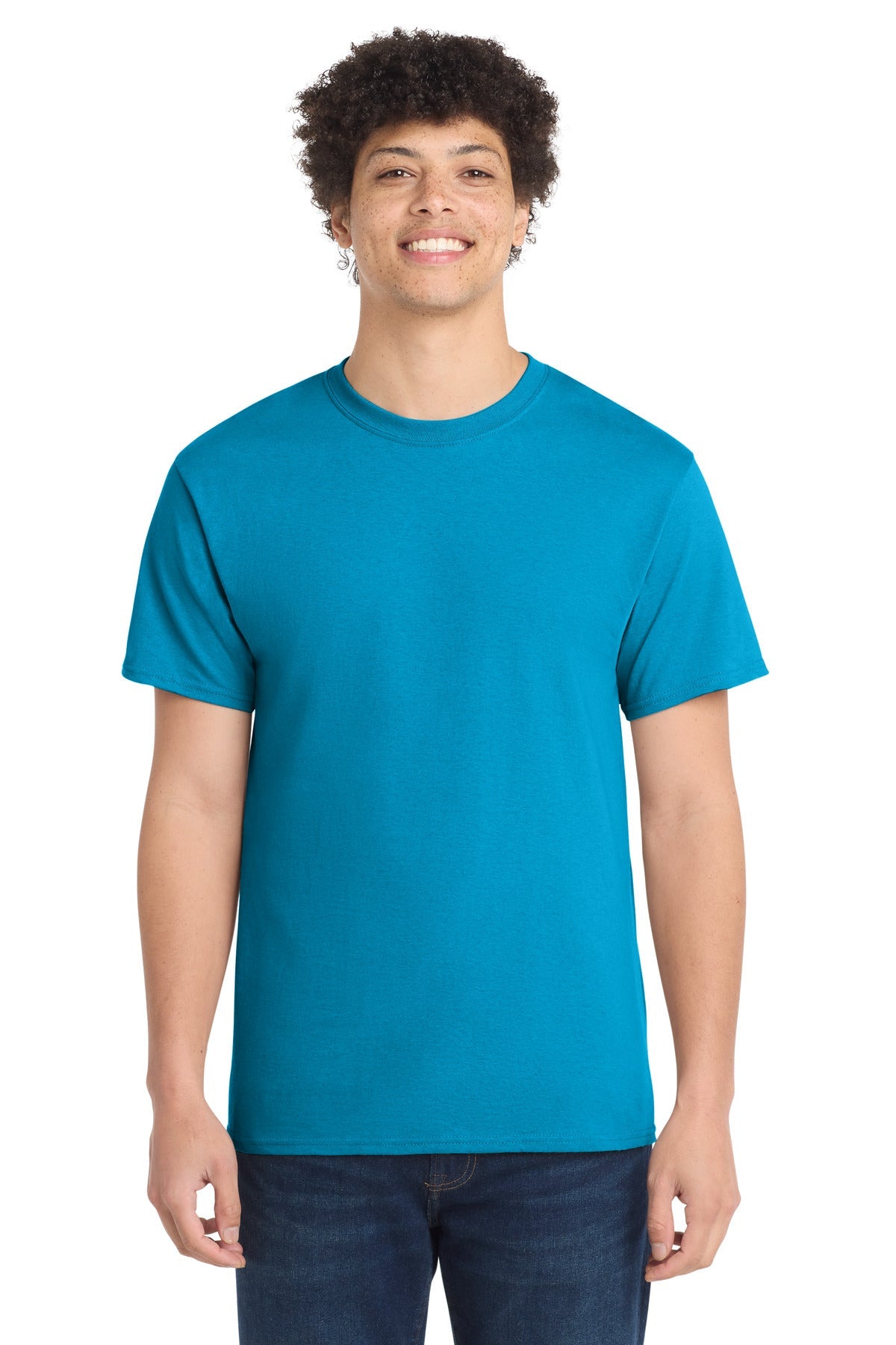Neon Blue Port & Co Tall Core Cotton Tee PC54T
