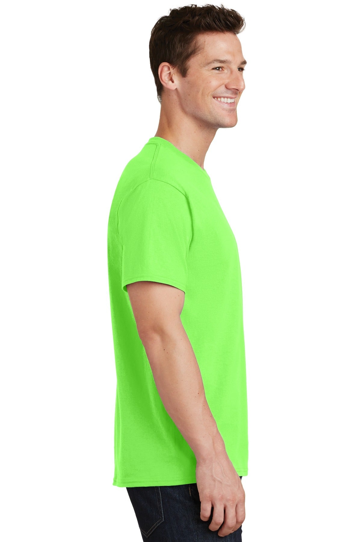 Neon Green Port & Co Tall Core Cotton Tee PC54T