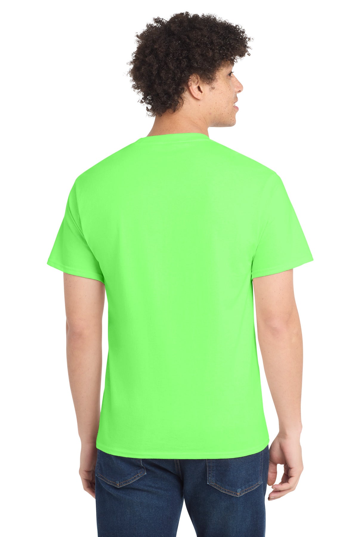 Neon Green Port & Co Tall Core Cotton Tee PC54T