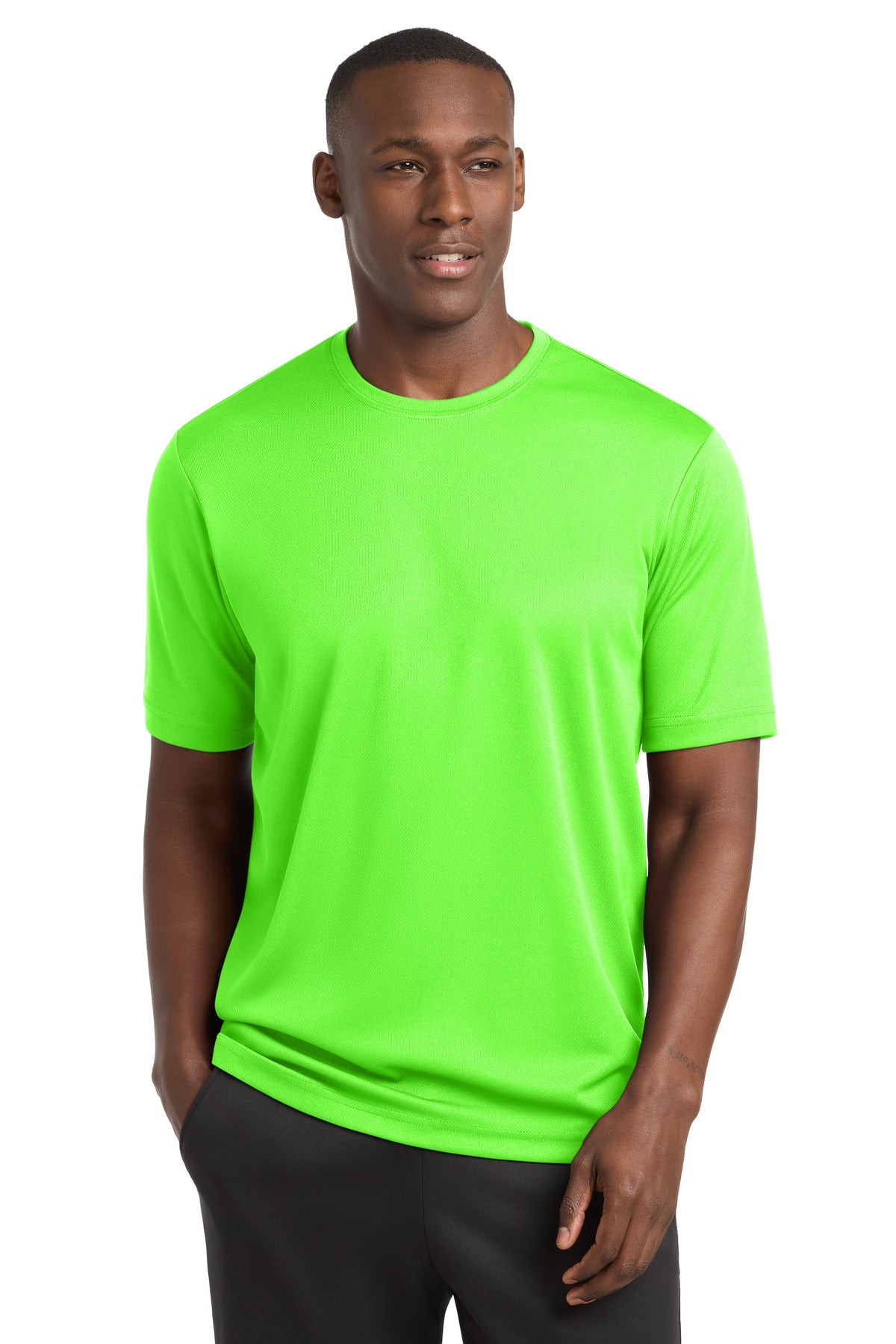 Neon Green Sport-Tek PosiCharge RacerMesh Tee. ST340
