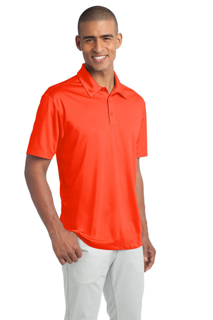 Neon Orange Port Authority Silk Touch Performance Polo. K540