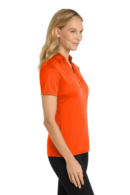 Neon Orange Port Authority Women's Silk Touch Performance Polo. L540