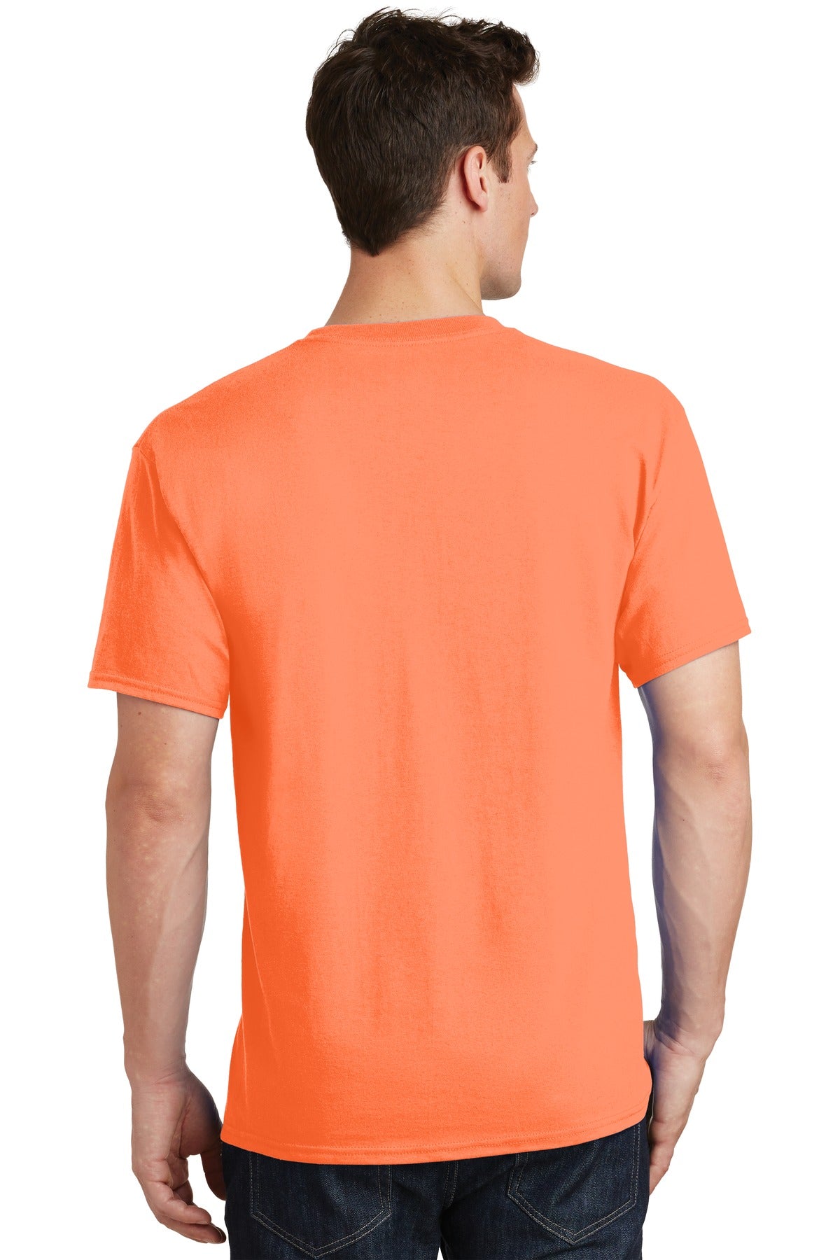 Neon Orange Port & Co Tall Core Cotton Tee PC54T