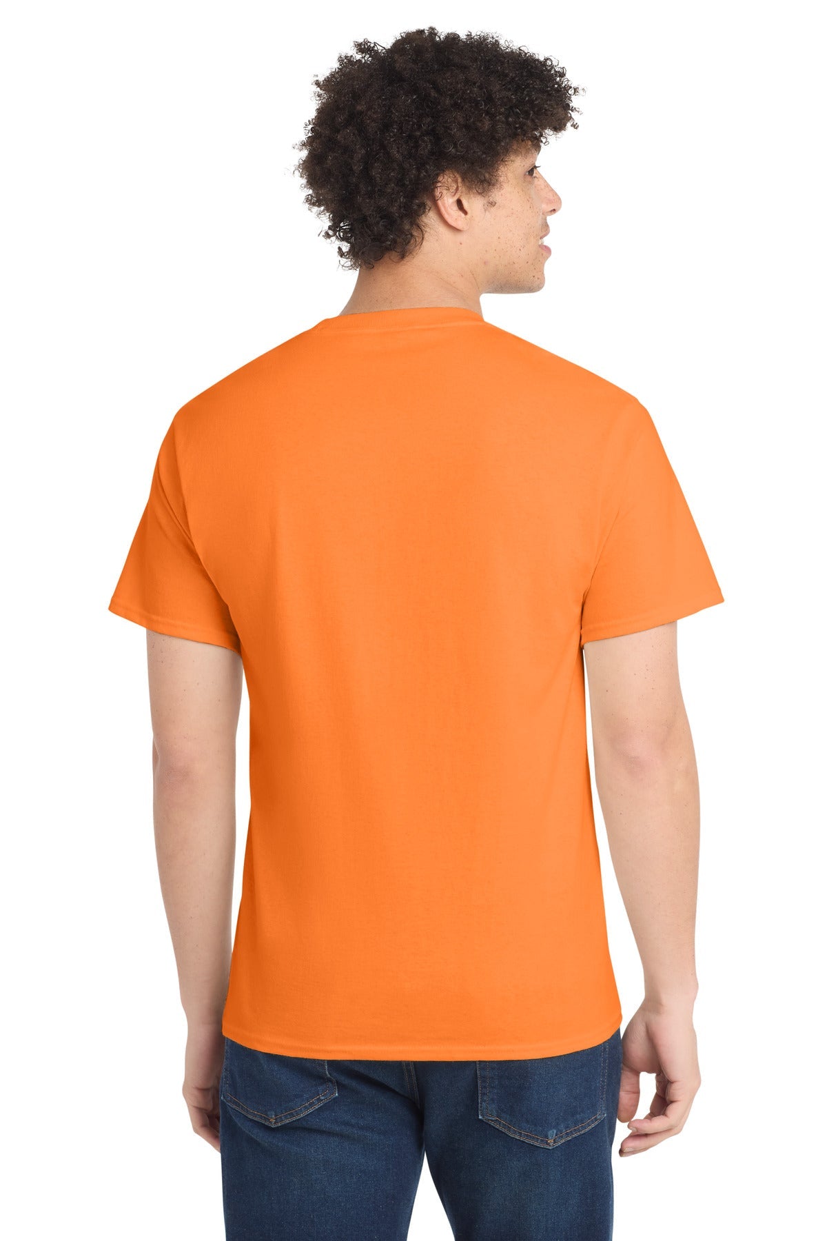 Neon Orange Port & Co Tall Core Cotton Tee PC54T