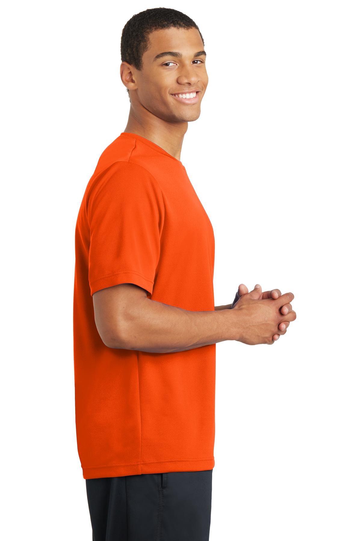 Neon Orange Sport-Tek PosiCharge RacerMesh Tee. ST340