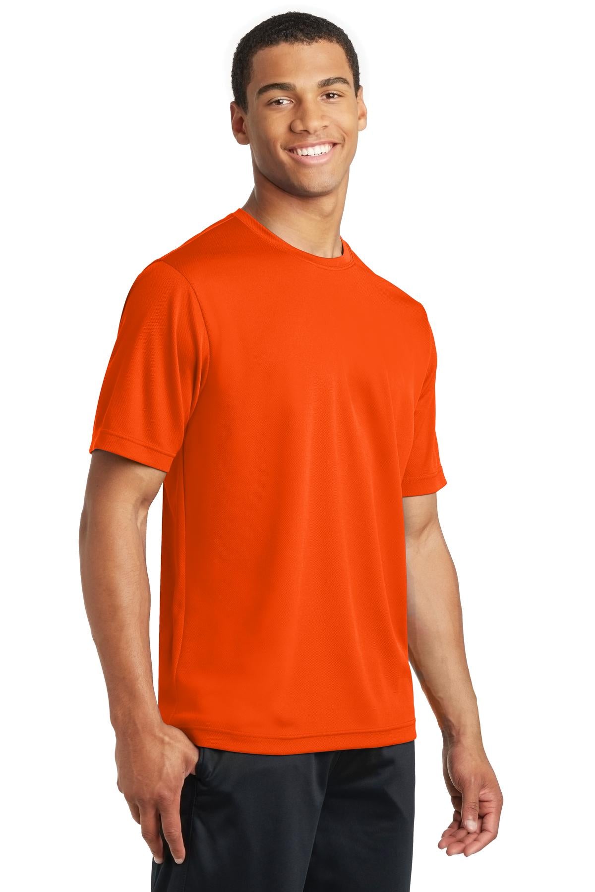 Neon Orange Sport-Tek PosiCharge RacerMesh Tee. ST340