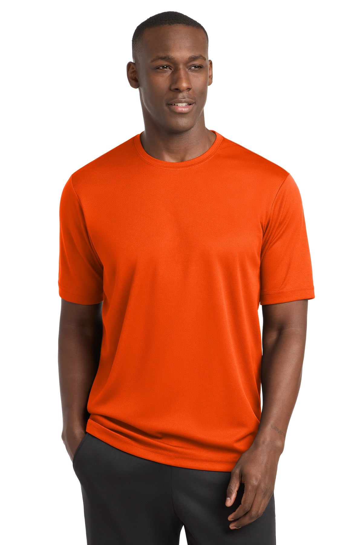 Neon Orange Sport-Tek PosiCharge RacerMesh Tee. ST340