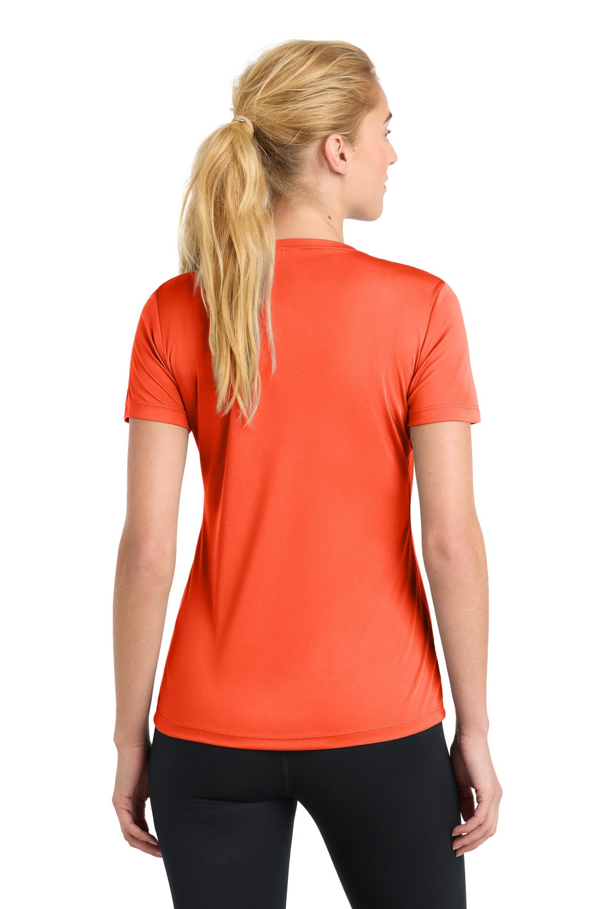 Neon Orange Sport-Tek Women's PosiCharge Competitor Tee. LST350
